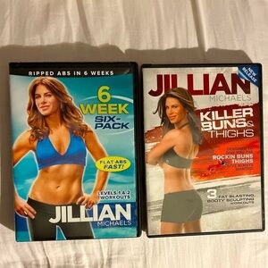 Bundle of 2 Jillian Michaels exercise DVD’s killer Buns 6 week 6 pack
